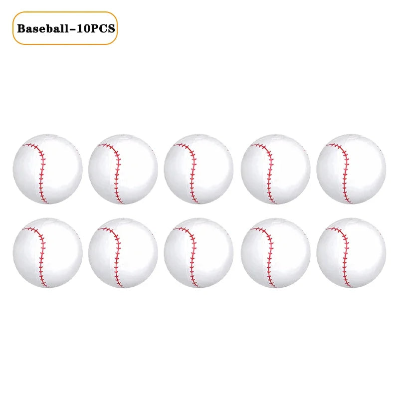 Inflatable Sports Balls Set – Football Basketball Baseball Party