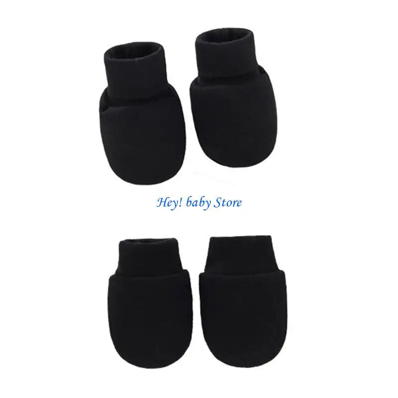 No-Scratch Baby Mittens & Socks Set | Newborn Cotton Gift