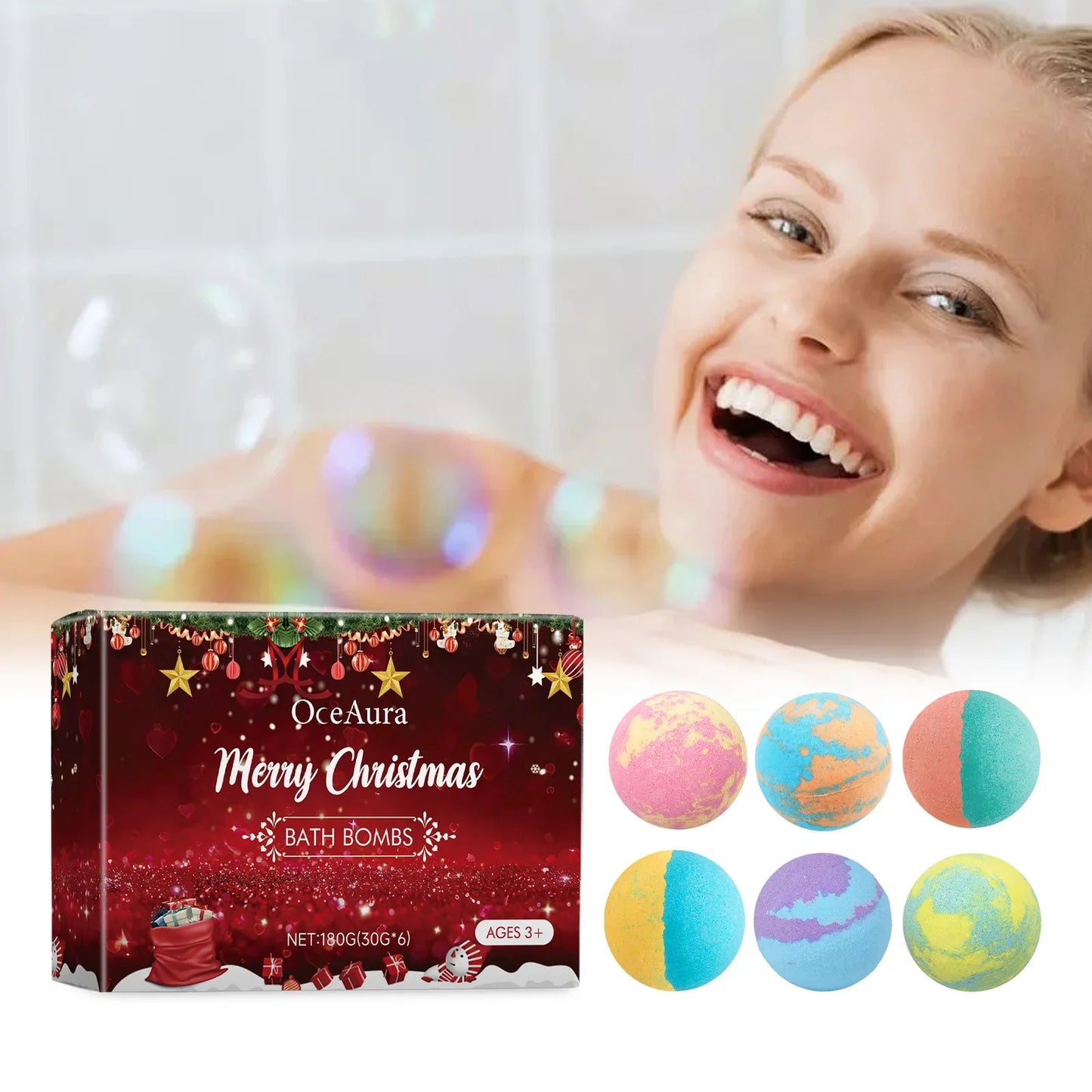Rose & Dragon Fruit Bath Bombs – Aromatherapy Spa Gift Set