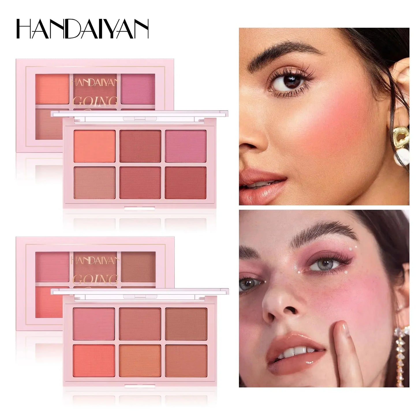 Handaiyan Long-Wear Blush Palette – Velvet Finish & Buildable Color