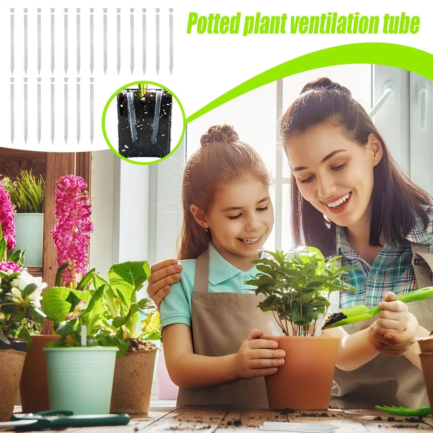20-Piece Plant Soil Aerator Sticks | Prevent Overwatering 9.8"