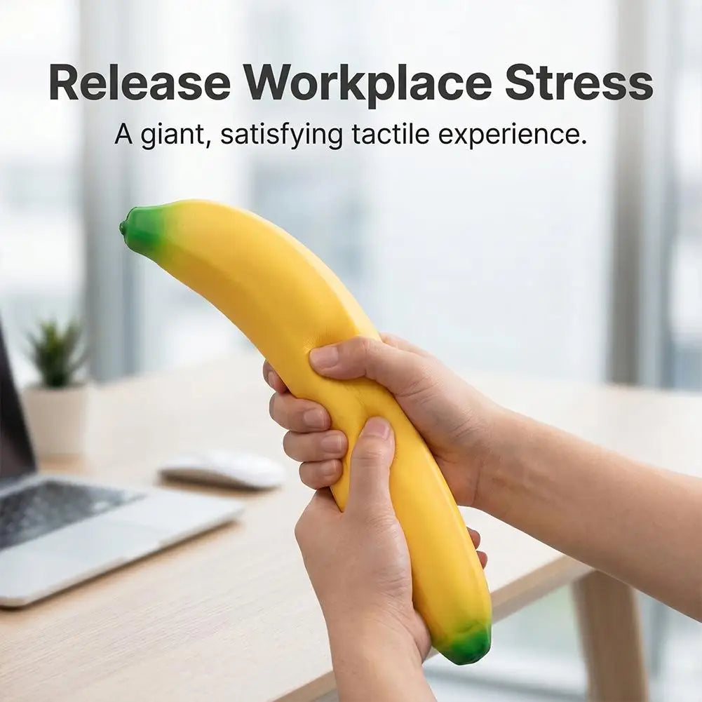 Giant Banana Squishy Slow Rising Fidget Toy – Kids & Adults