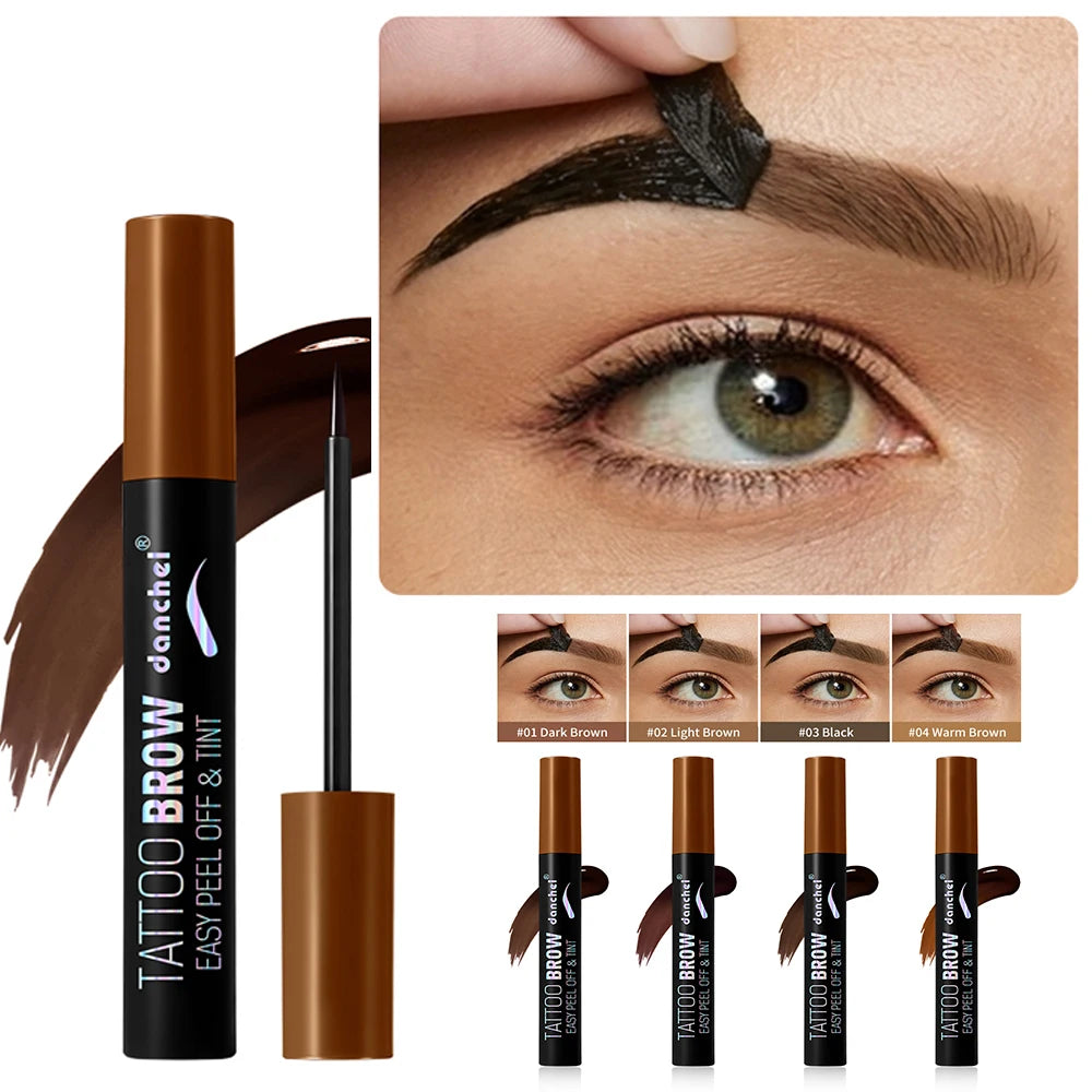 Peel Off Eyebrow Gel Tint 1PC Semi Permanent Waterproof Brow Tattoo Transfer Proof Long Lasting For Fuller Defined Brows Peaceful Pleasures Health and Wellness