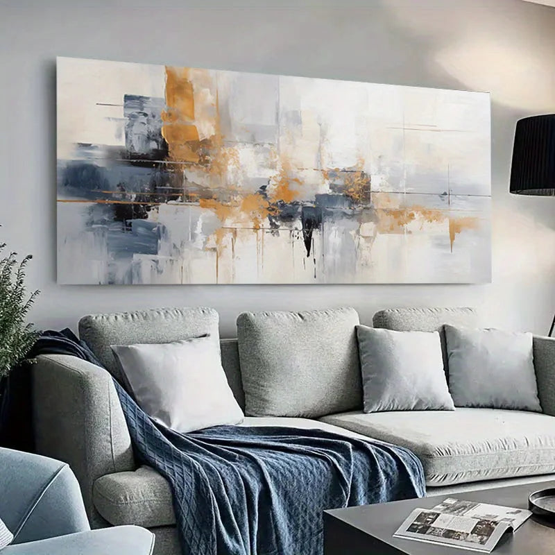 1pc Frameless Modern Abstract Canvas Art, Large Wall Decor for Living Room or Bedroom, No Frame Needed, Abstract Wall Art Peaceful Pleasures Health and Wellness