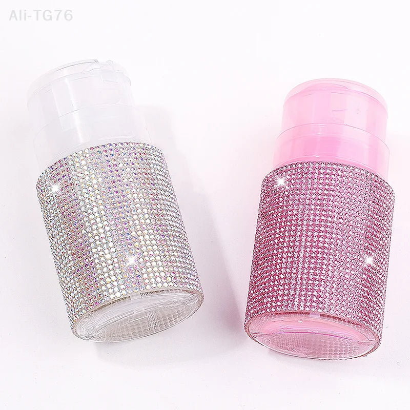 Diamond Press Pump Refillable Bottle | Nail Polish Remover Tool