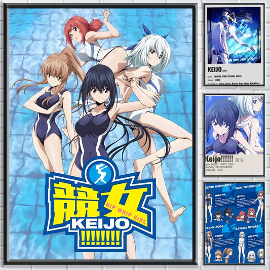 Anime K-Keijo!!!!!!!! HD Wall Poster – Self-Adhesive Waterproof Anime Wall Poster Peaceful Pleasures Health and Wellness
