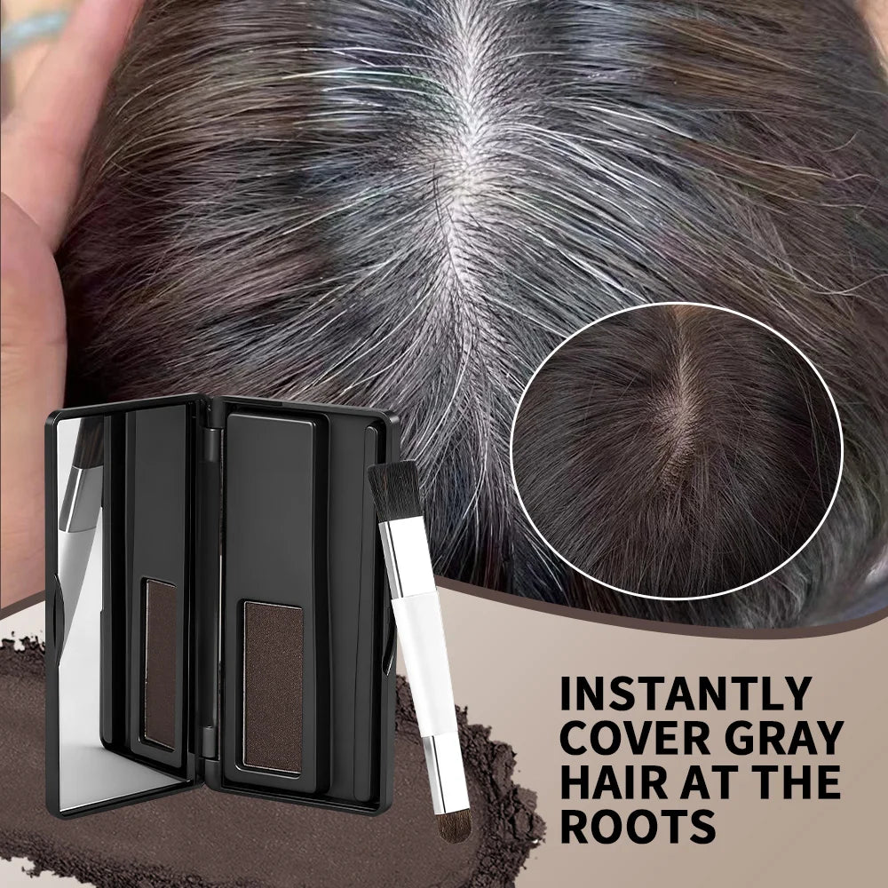 2in1 Hair Dye Palette with Brush Black Brown Coffee Long Lasting Temporary Hair Coloring Covered White Hairs Hairline Waterproof Peaceful Pleasures Health and Wellness