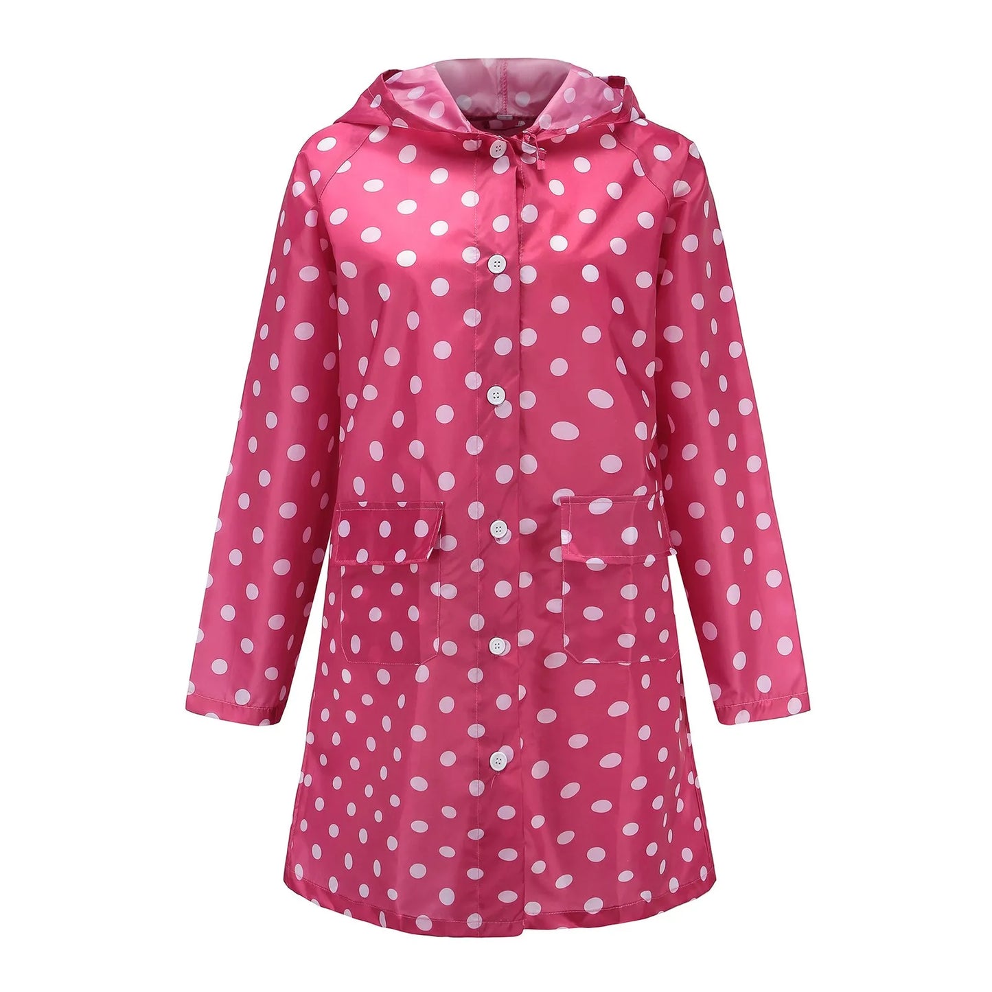 Waterproof Hooded Raincoat | Long Unisex Rain Jacket 95cm