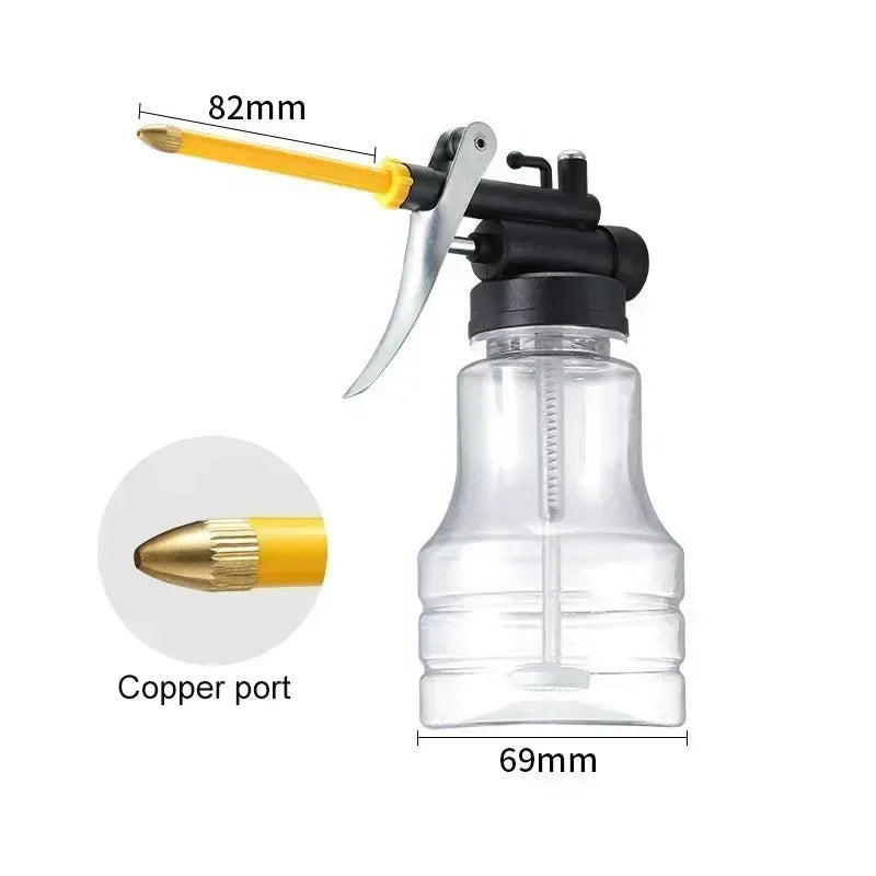 New 250ml Transparent Oil Can Oiler Lubrication Oil Plastic Machine Pump High Pressure Pump Oiler Grease Gun Peaceful Pleasures Health and Wellness