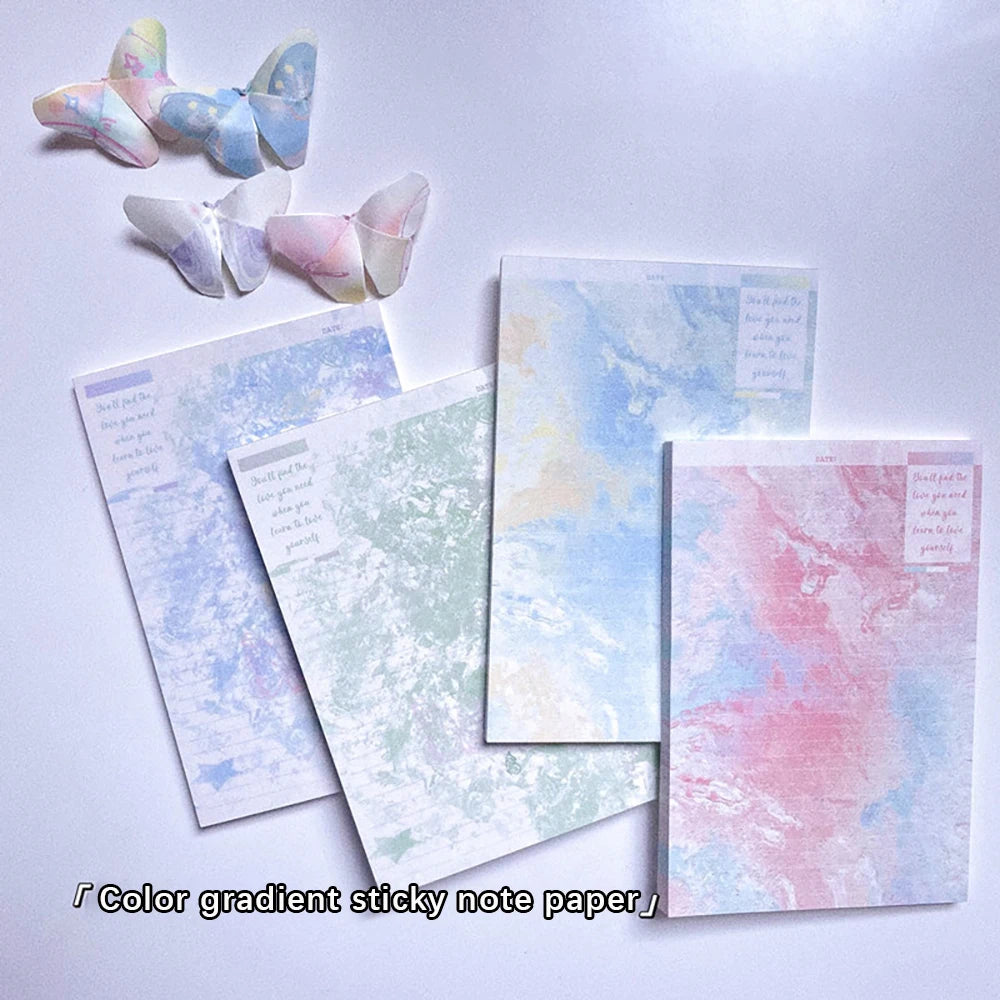 200 Sheets Colorful Mist Gradient A7 Notebook Student Message Memo