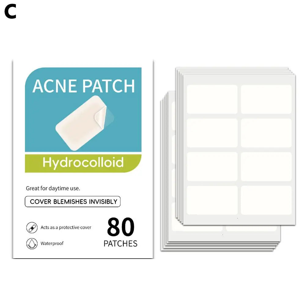Hydrocolloid Pimple Patches – Mixed Sizes Invisible Acne Spot Stickers for Zits, Spots & Blemishes Peaceful Pleasures Health and Wellness 80pcs