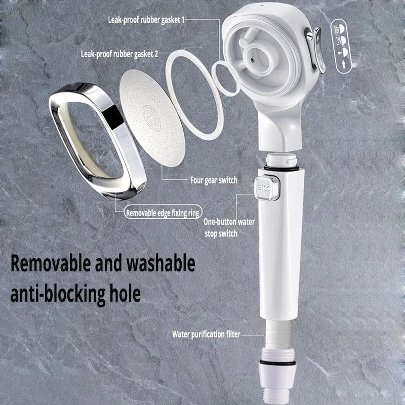 High Pressure Water-Saving Shower Head | 3 Spray Modes