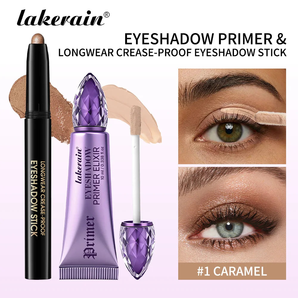 Waterproof Eyeshadow Stick & Primer Set | 11Hr Vibrant Wear