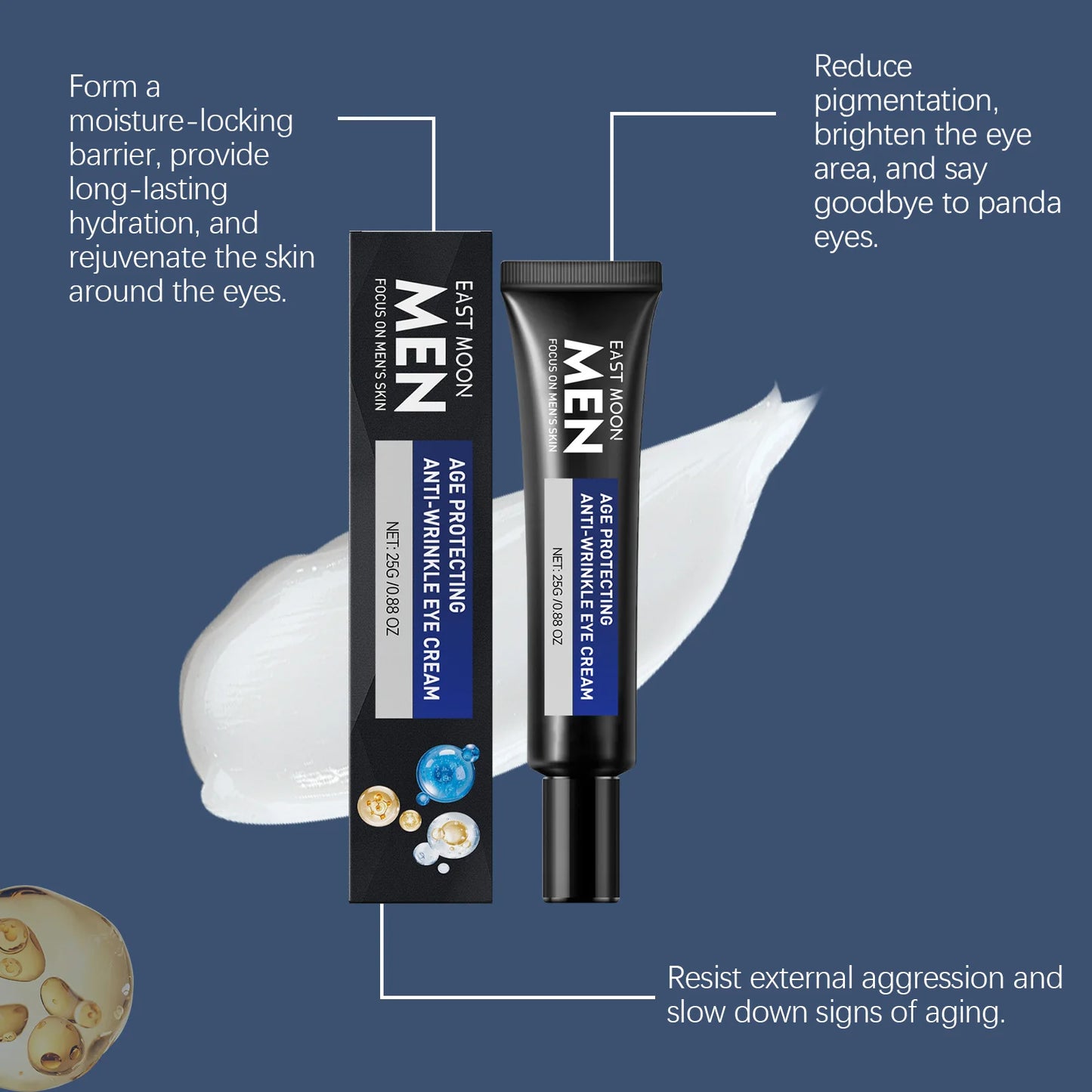 East Moon Men's Eye Cream – Firm, Brighten & Depuff 25g