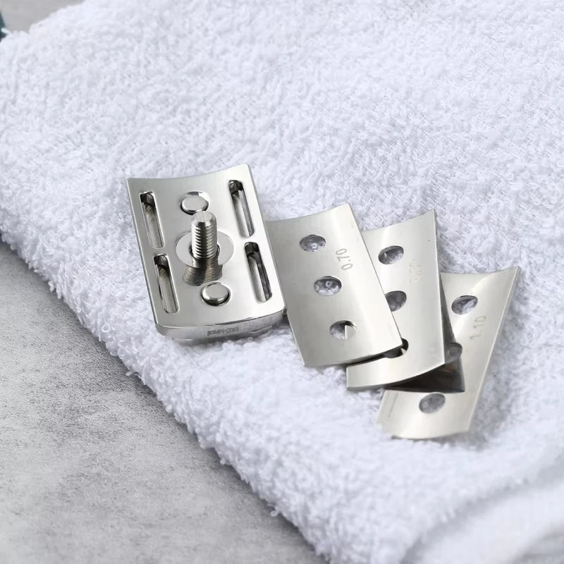 2026 YAQI Trifecta Adjustable Safety Razor Head 316 Stainless Steel Polished Different Blade Gaps for Smooth Shaving Experience Peaceful Pleasures Health and Wellness