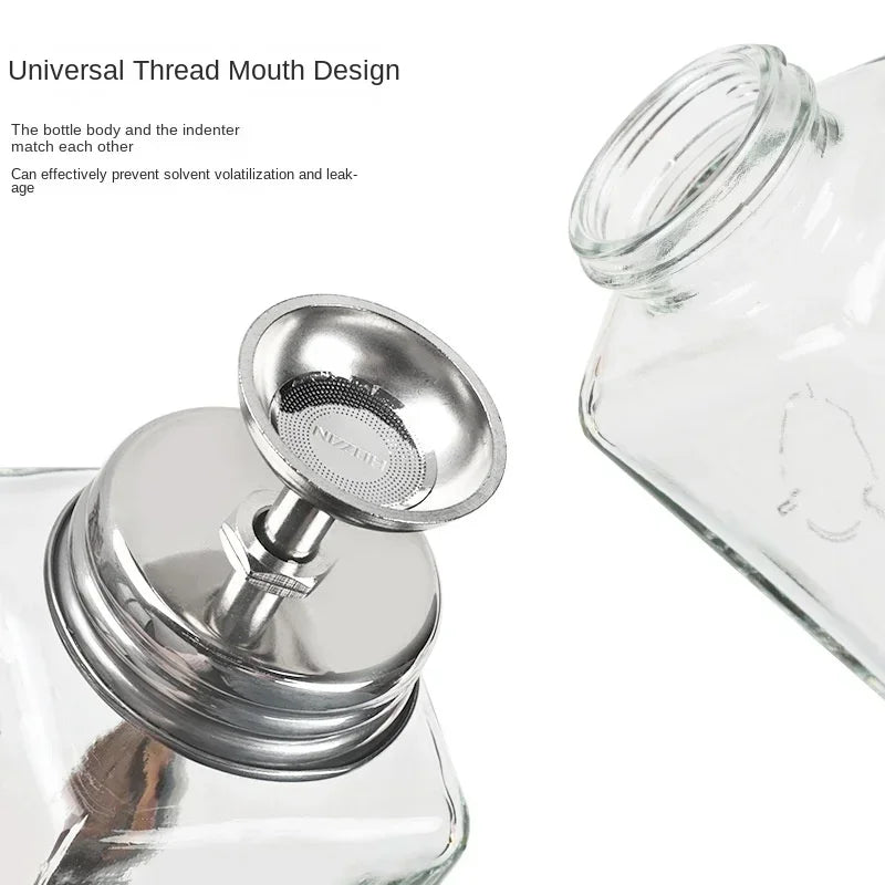 1/3PCS Nail Glass Bottle Press Funnel Press Type Alcohol Bottle Remover Water Empty Bottle Cleaning Liquid Crystal Hydraulic Peaceful Pleasures Health and Wellness