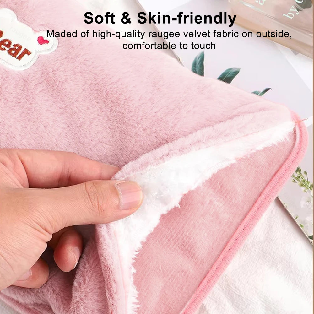 Electric Hand Warmer Portable Heated Gloves USB Warming Plush Hot Water Bottle Heating Water Bags Warm Hand Pocket for Winter Peaceful Pleasures Health and Wellness