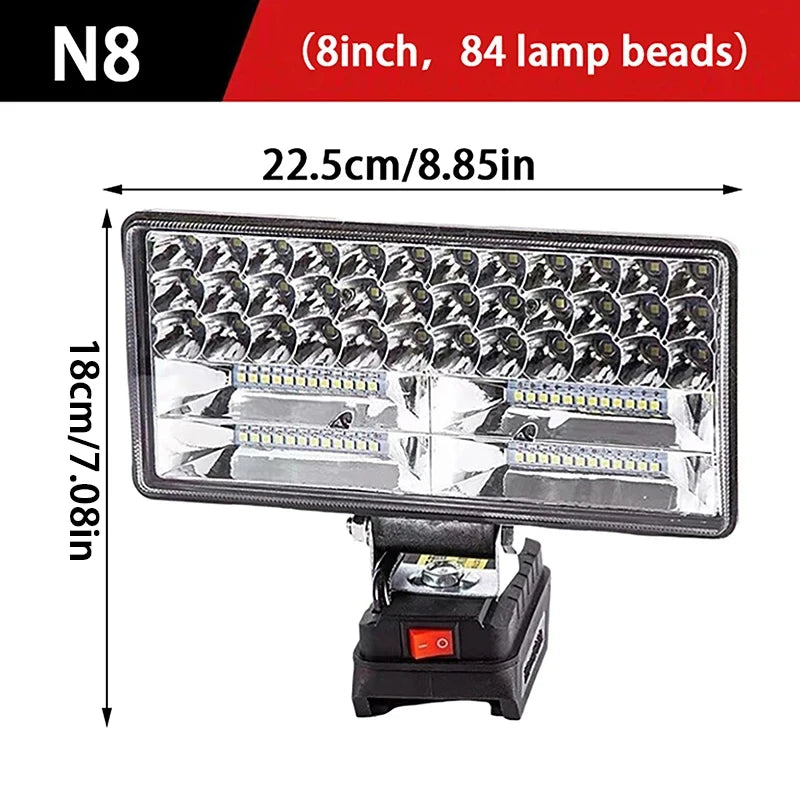 HOMEFISH LED Work Light for Makita 18V Battery | 1000 Lumen