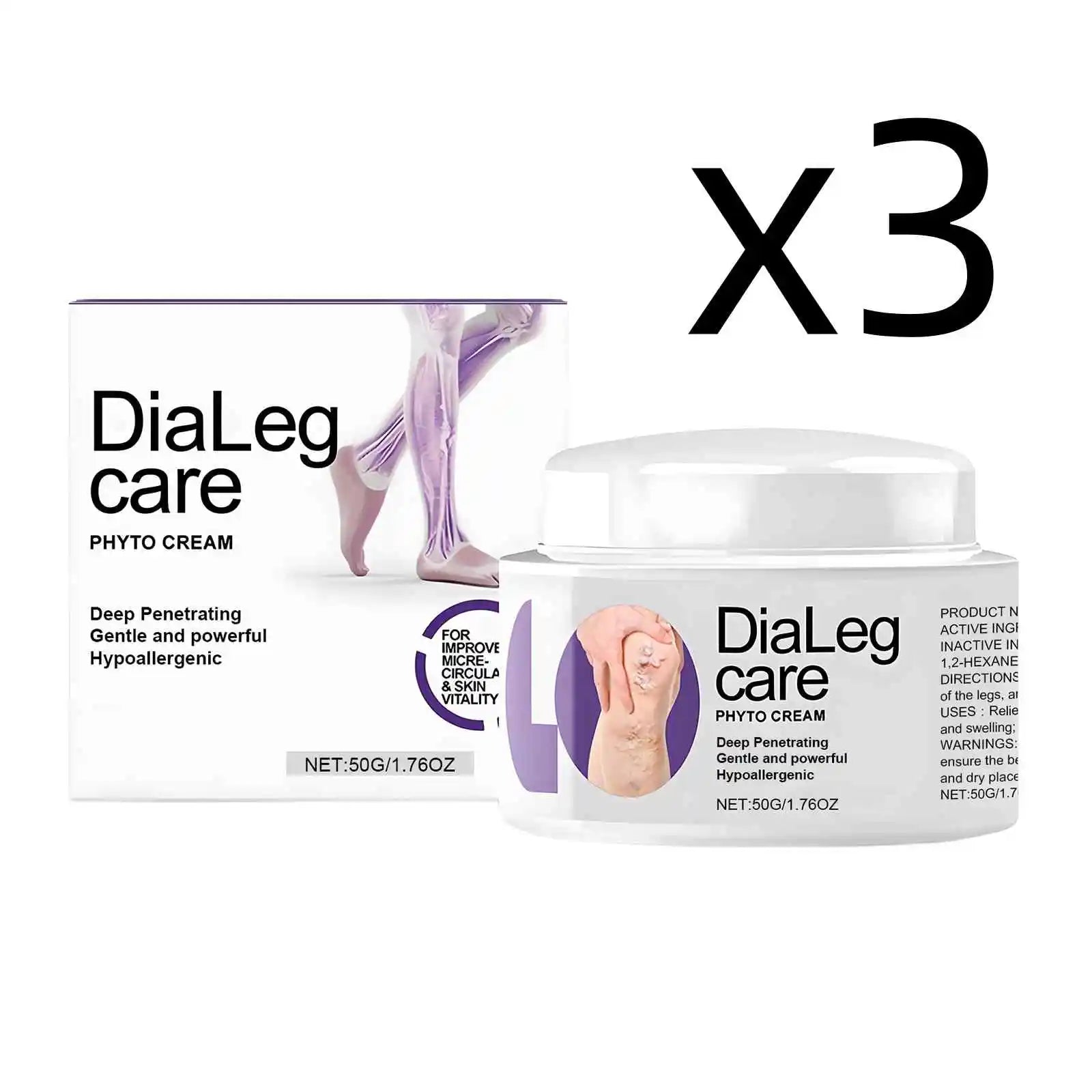 Varicose Vein Treatment Cream Relieve Leg Fatigue Reduce Phlebitis Promote Circulations Blood Repair Barriers Body Care Cream Peaceful Pleasures Health and Wellness 3x50g 50g