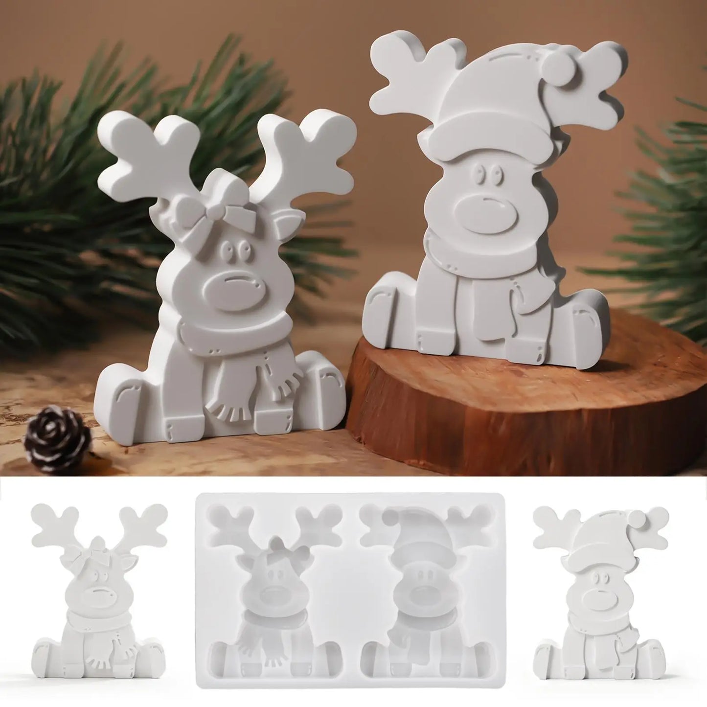 Christmas Molds Cute DIY Moulds Christmas Fondant Molds For Chocolate Candy Baking Holiday Crafts Keychain Ornament Table Peaceful Pleasures Health and Wellness