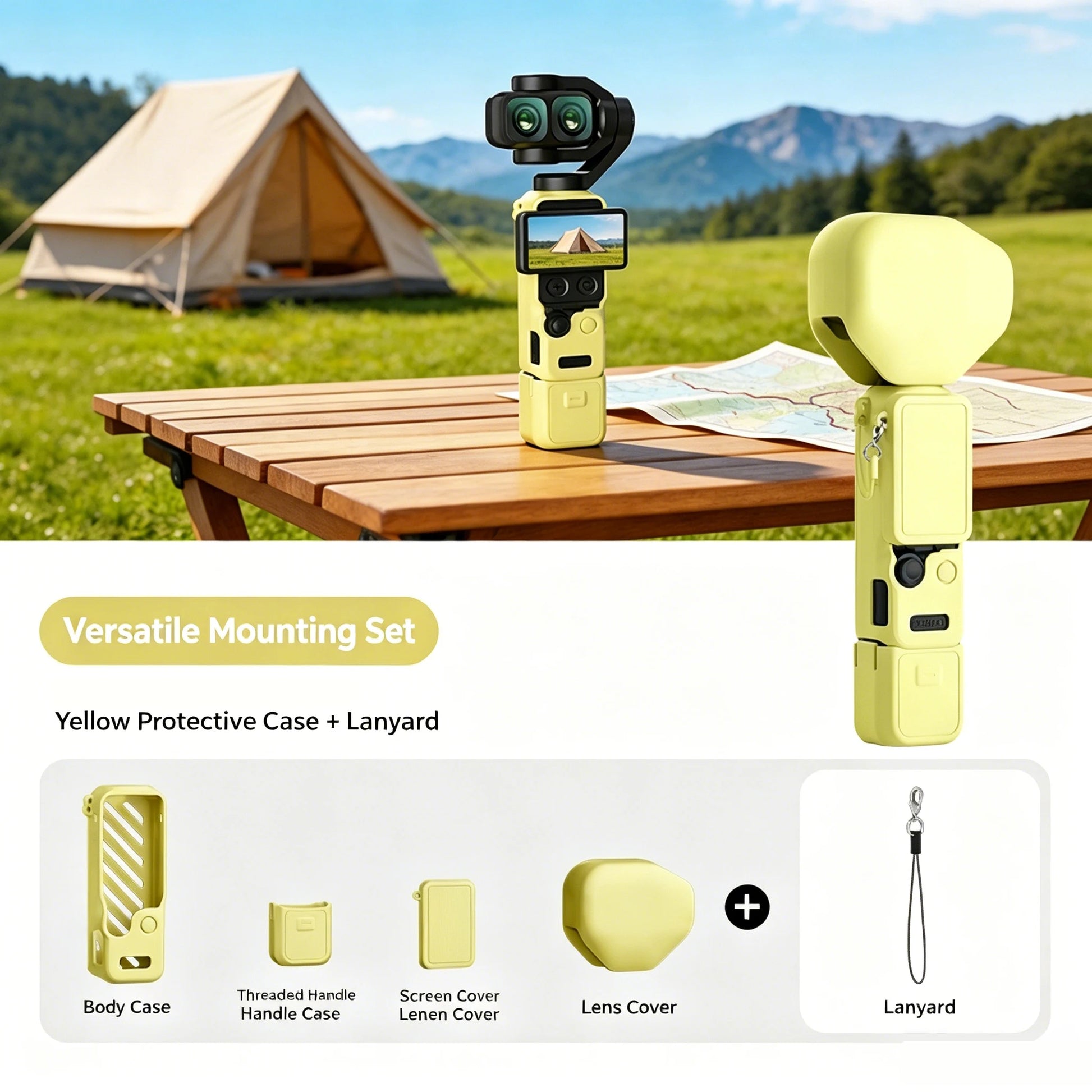 For DJI Pocket 4 Pro Silicone Case Hollow Heat Dissipation Anti-Fall Full Protection Skin-Friendly Anti-Fingerprint Precision Peaceful Pleasures Health and Wellness