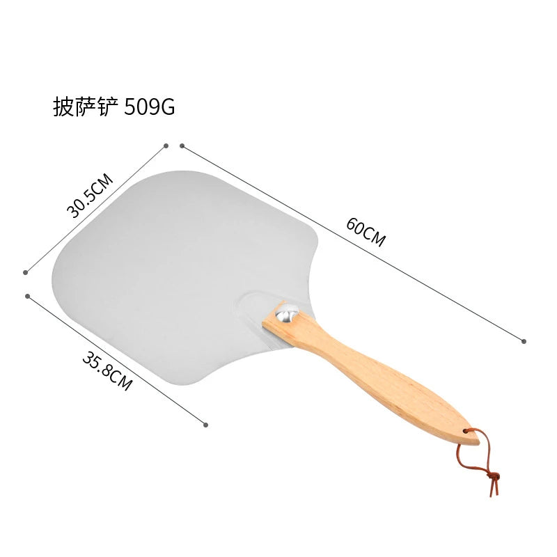 Big Pizza Perforated Shovel Paddle Short Handle for Oven Turning Peel Kitchen Tools Nonstick Pizza Baking Peaceful Pleasures Health and Wellness