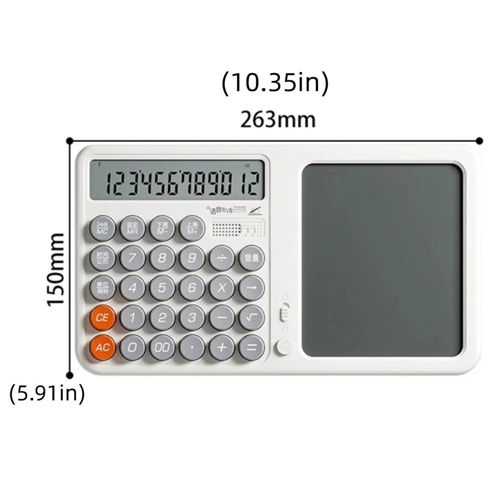 Large Display Calculator with Notepad, Voice & Eye Protection