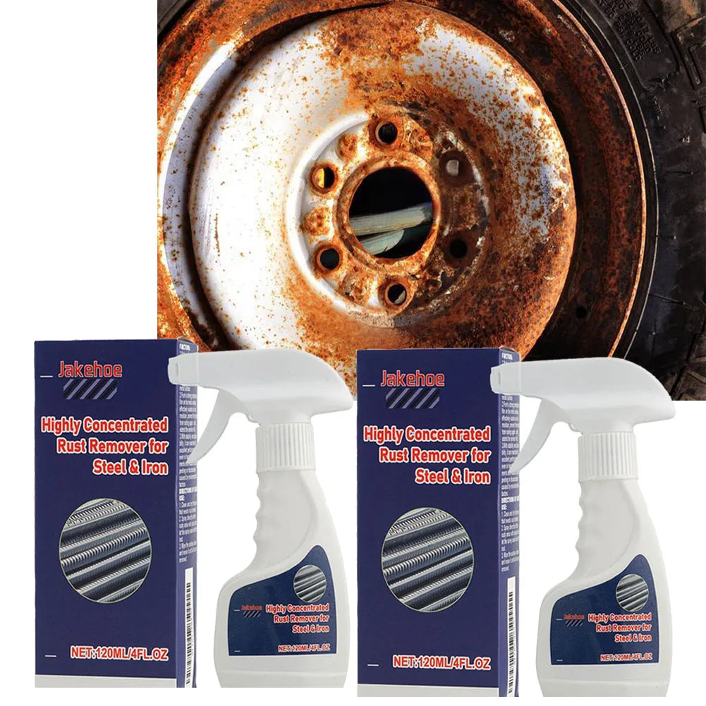 2pcs Rust Remover For Stainless Steel Rust Remover Dissolver Fast Rust Removal Powerful Metal Rust Remover Car Maintenance Peaceful Pleasures Health and Wellness