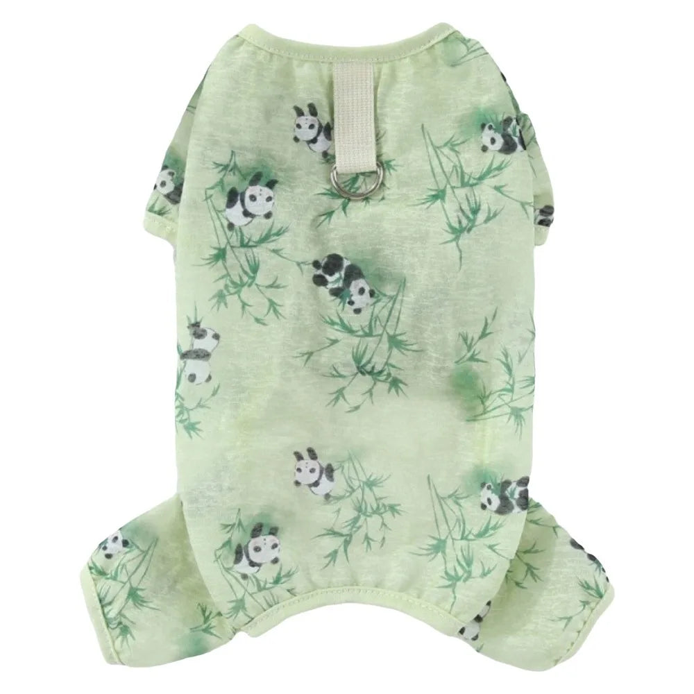 Breathable Dog Cooling Jumpsuit | Panda Print Pet Onesie