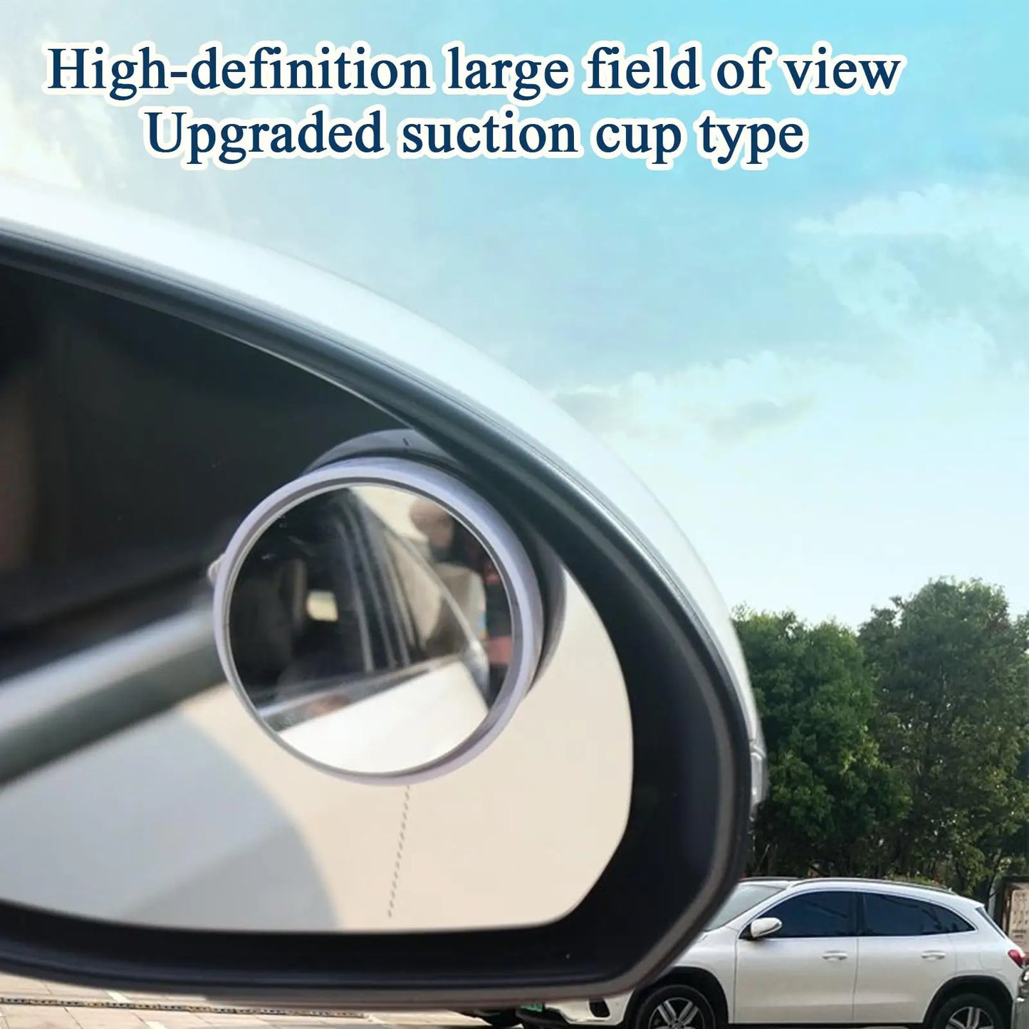 360° Rotatable Car Blind Spot Mirror | 150° Wide Angle Rainproof