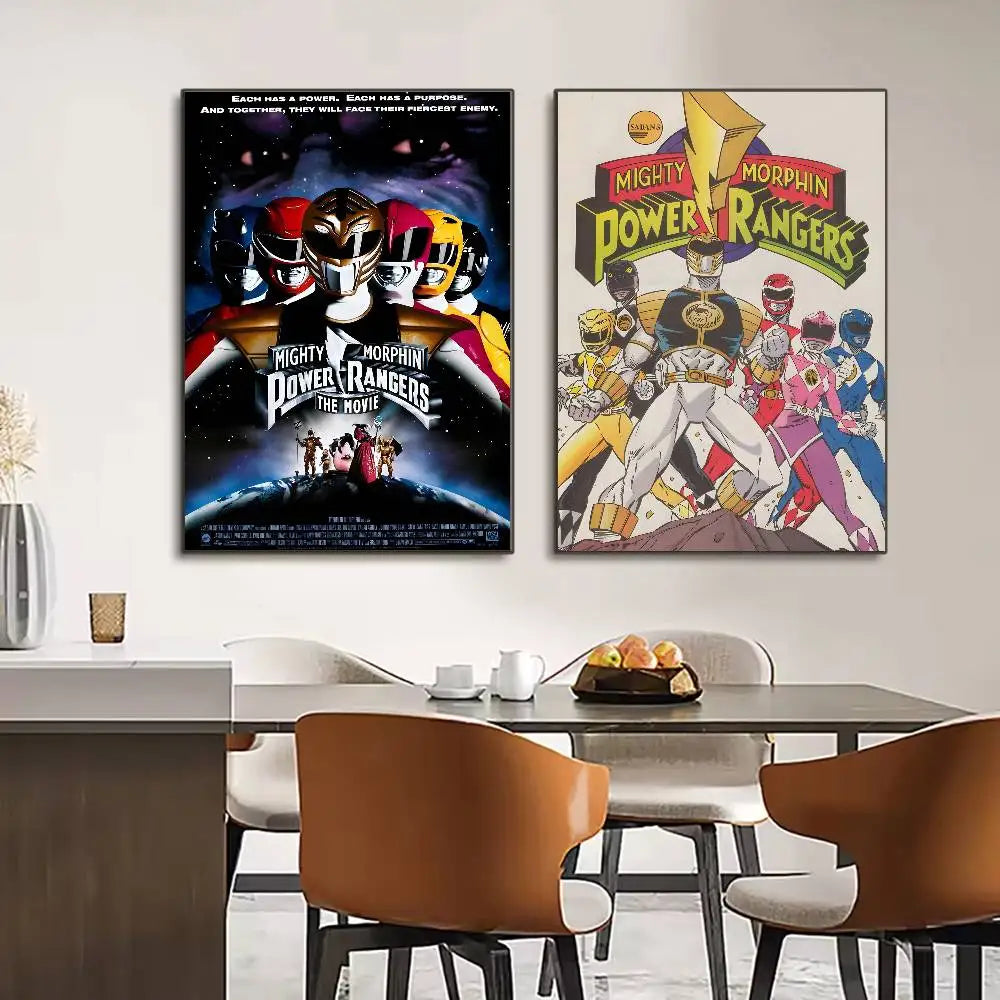 TV M-Mighty Morphin Power Rangers Poster HD art poster for home living room bar office decoration sticky, waterproof Peaceful Pleasures Health and Wellness