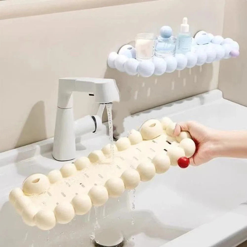 Wall-Mounted Suction Cup Cosmetics Storage Rack – No Drill