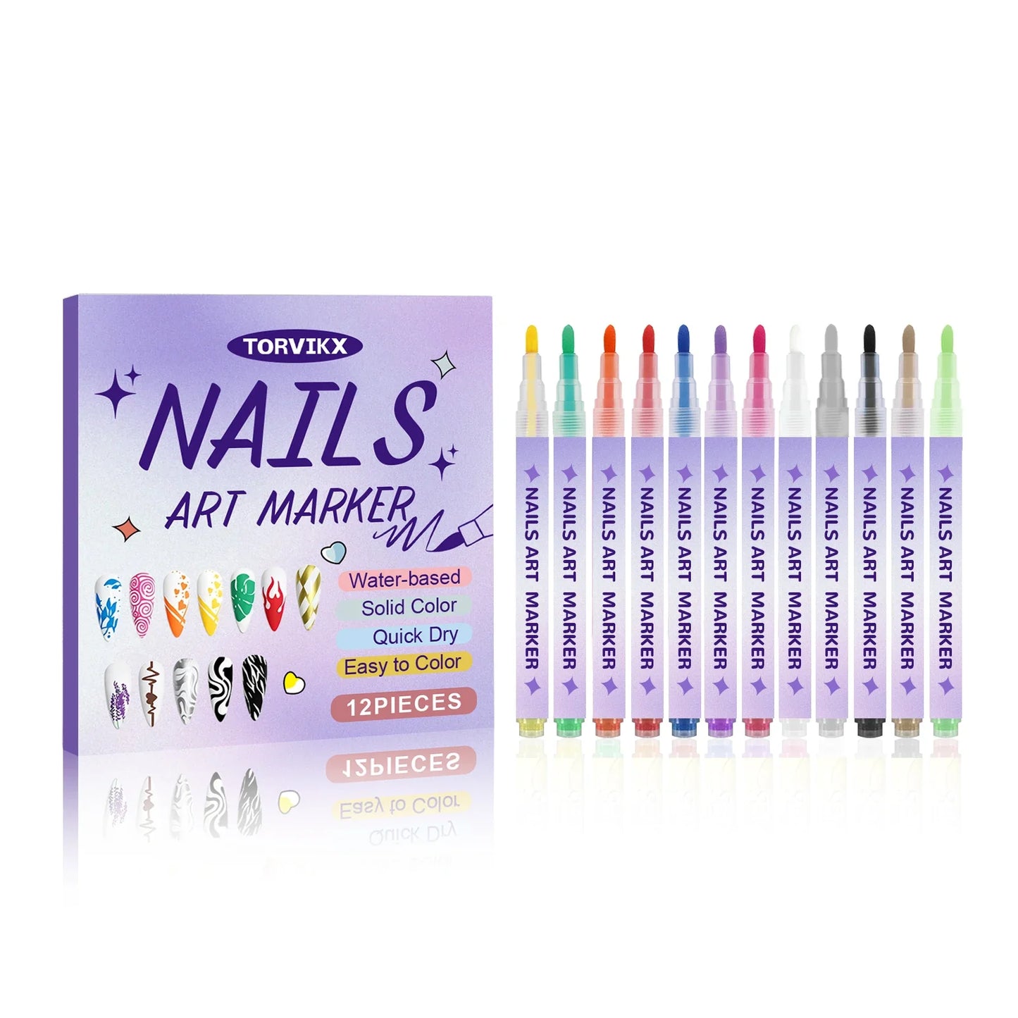 Nail Art Pen – Fine Tip, Waterproof, Quick Dry DIY Marker