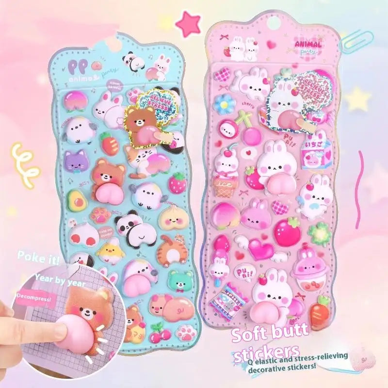 3D Peach Foam Sticker | Stress Relief Scrapbook Decoration