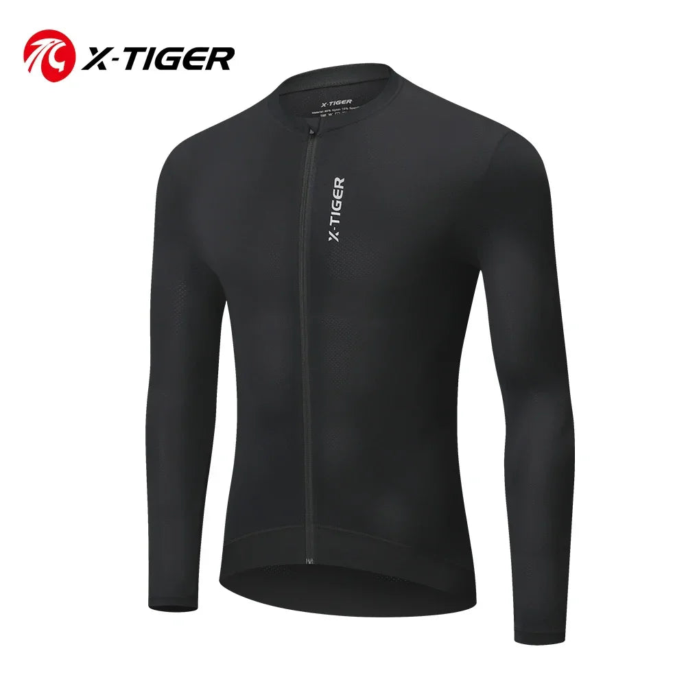 X-TIGER Long Sleeve Cycling Jersey – Reflective, UV Protection