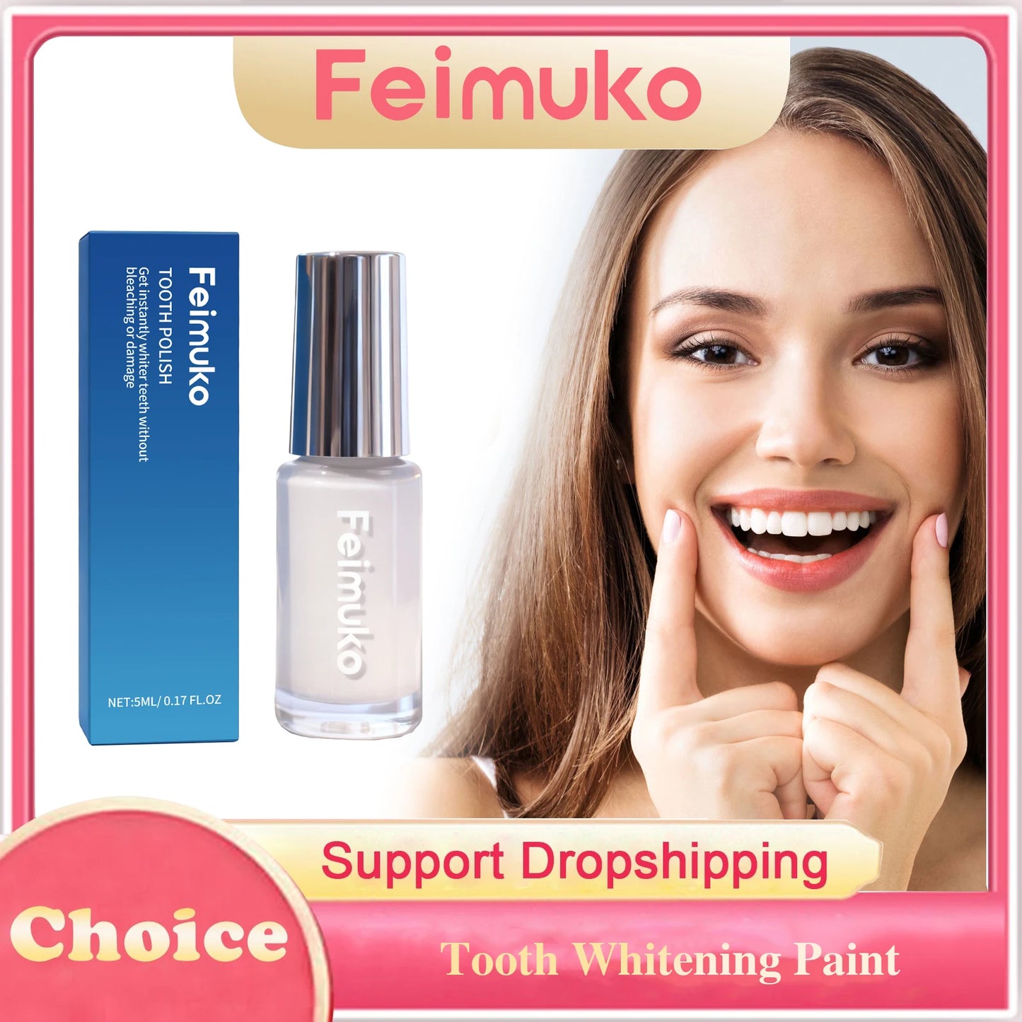 5ml Tooth Whitening Paint Remove Tooth Pigments Stains Dental Bleaching Fresh Breath Oral Hygiene Brightening Tooth Polish Paint Peaceful Pleasures Health and Wellness