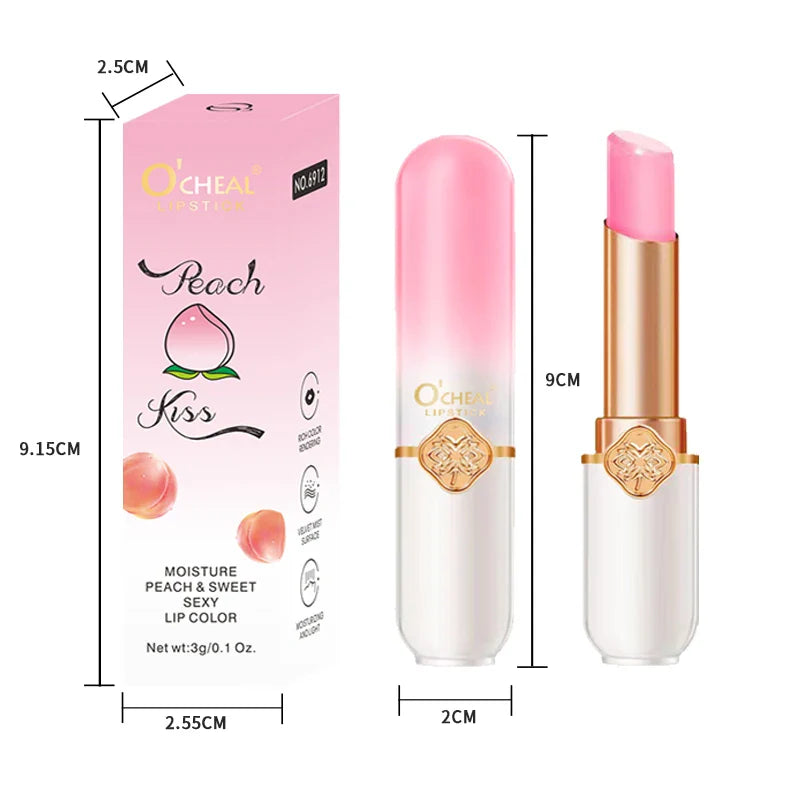 O'CHEAL Color Changing Fruit Lip Balm – Moisturizing & Waterproof