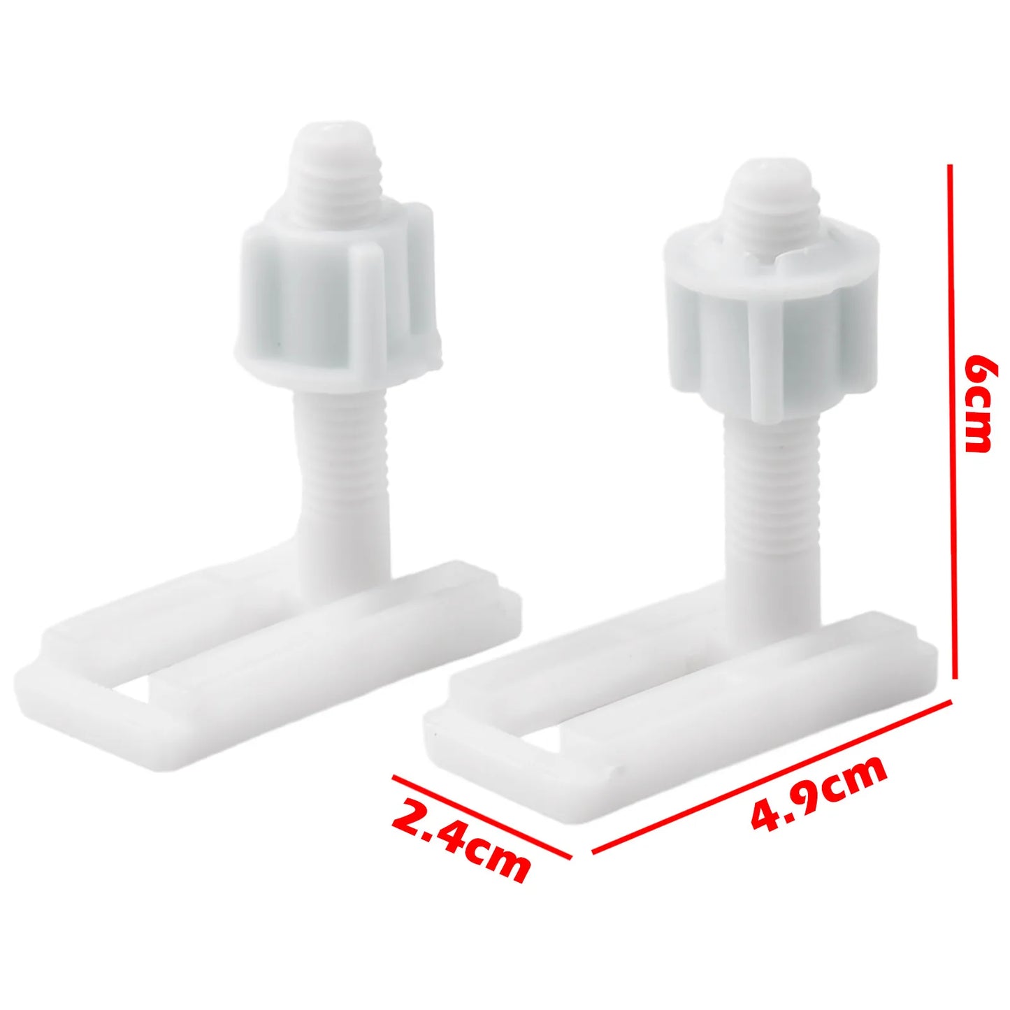 Toilet Seat White Hinges Full Bolts Screws Bathroom Repair Kits Tools