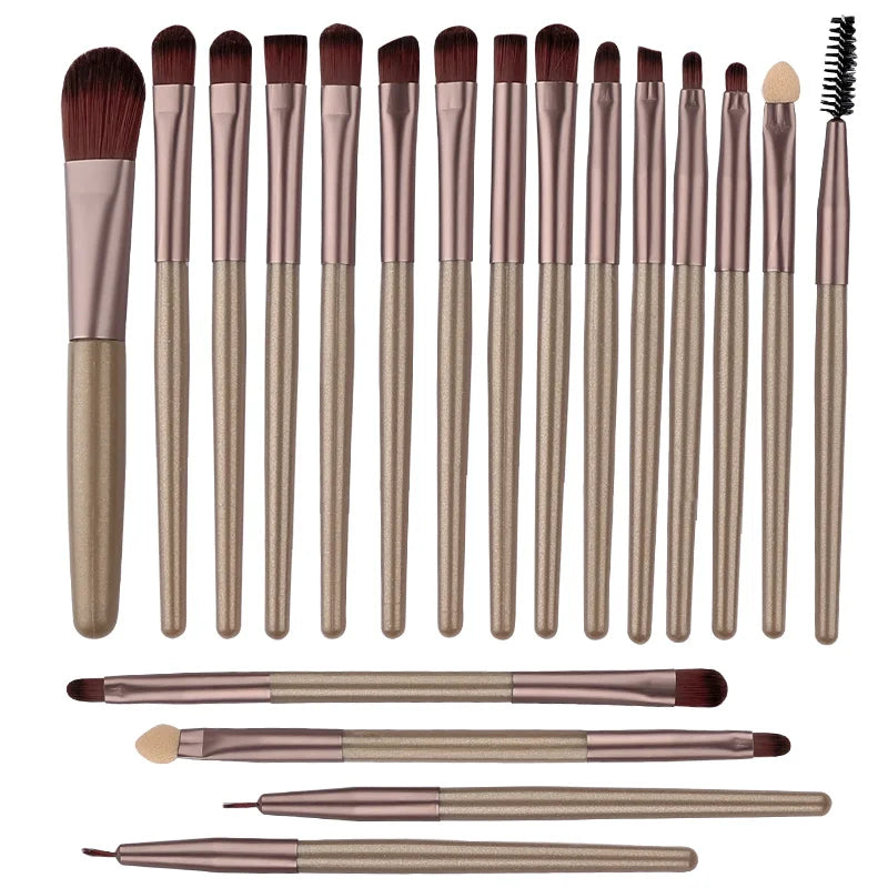 RUNTOIN 20Pc Eye Makeup Brush Set – Shadow, Liner & Concealer