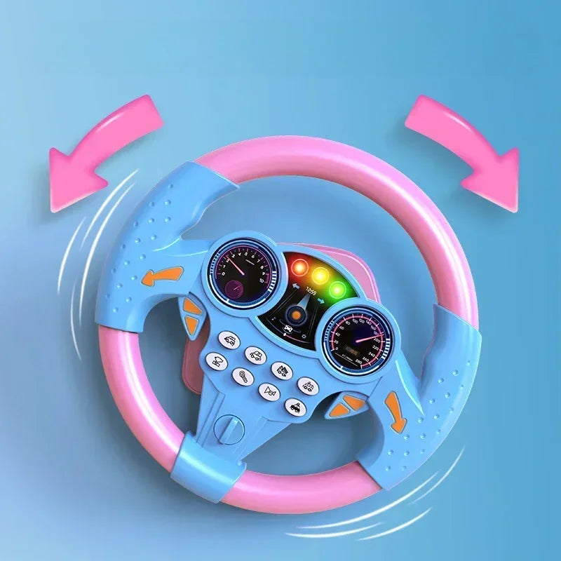 Kids Backseat Steering Wheel Toy – Lights & Music for Toddlers