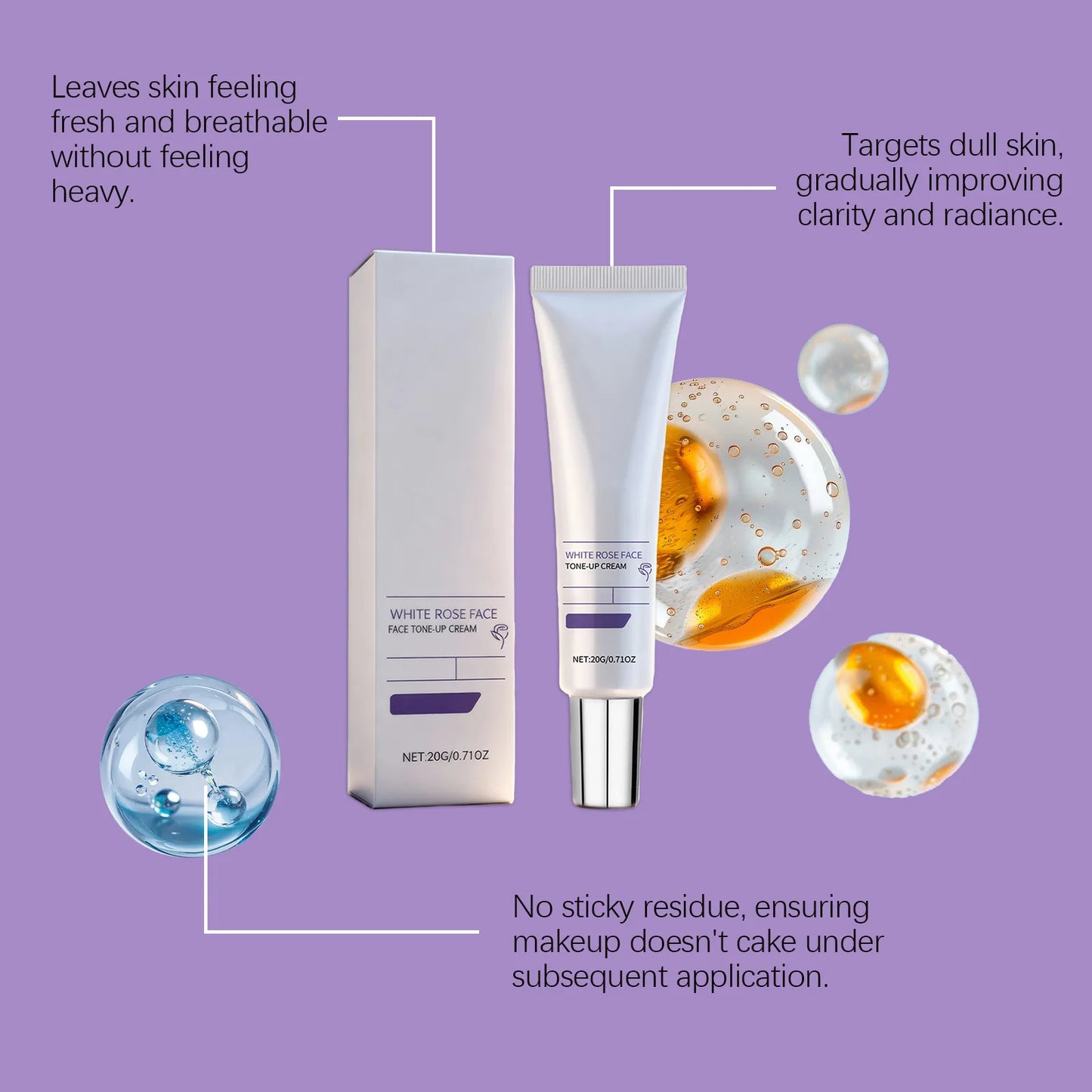 White Rose Brightening Cream | Niacinamide Oil-Free Moisturizer