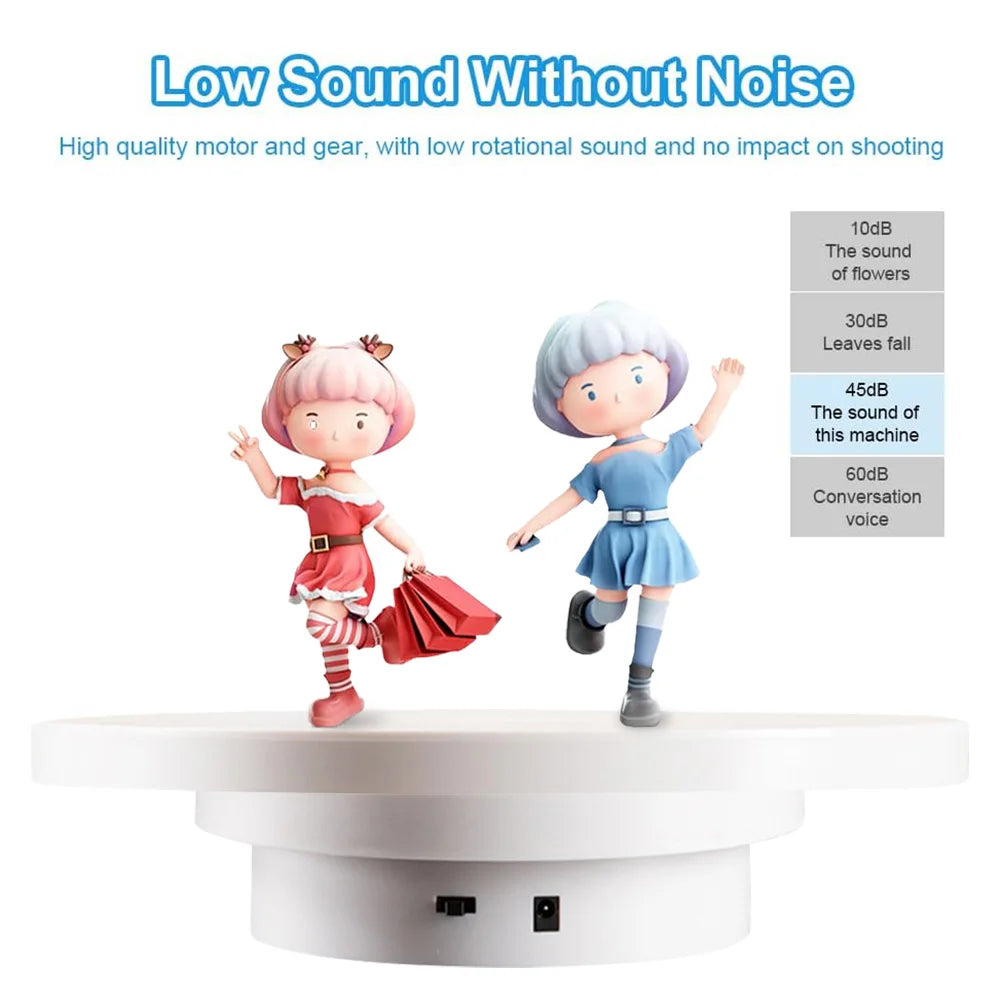 Motorized 360° Rotating Display Stand | USB Turntable Platform