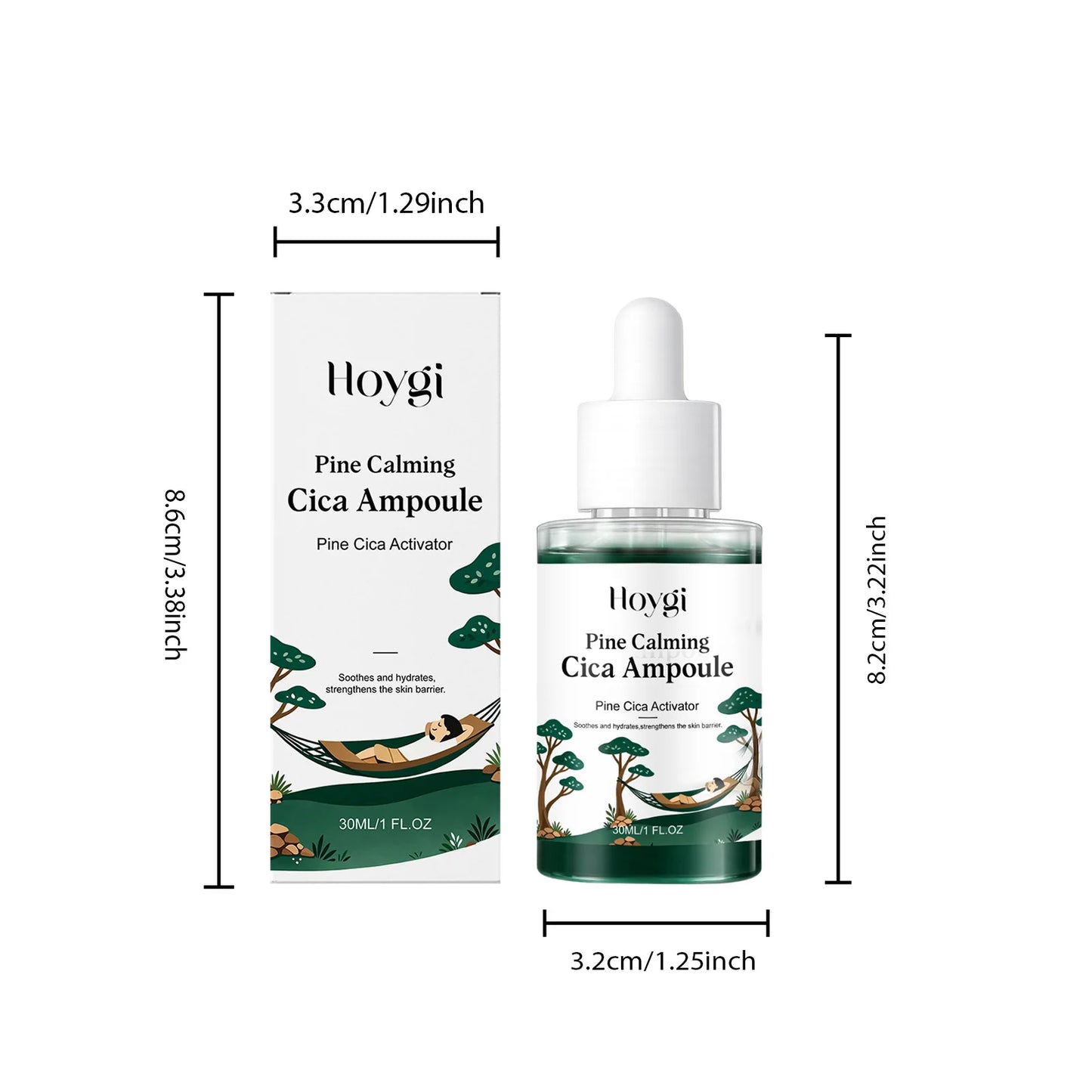 Pine Cica Ampoule Serum – Hyaluronic Acid & Centella Asiatica