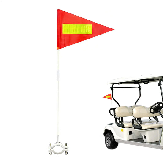 Reflective ATV Safety Whip Flag with Pole – Waterproof Adjustable Safety Whip Flag Peaceful Pleasures Health and Wellness
