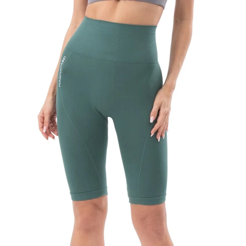 Running Yoga Capri Pants for Women High-waisted Elastic Hip-lifting Fitness Breathable Quick-drying and Belt-tightening Pants Peaceful Pleasures Health and Wellness