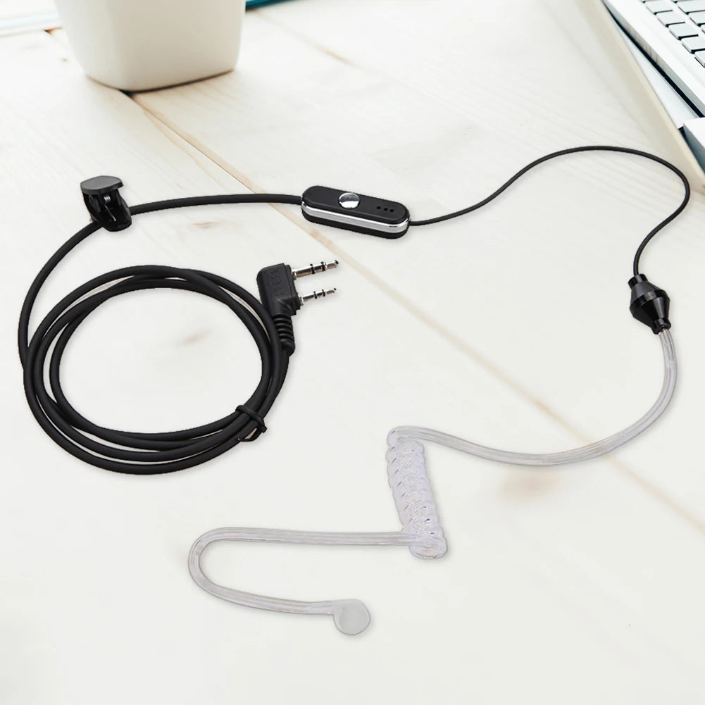 Practical Walkie Talkie Earpiece Headset 2 Pin Acoustic Tube Earphone Walkie Talkie Headset PTT MIC for Baofeng Retevis Radios Peaceful Pleasures Health and Wellness