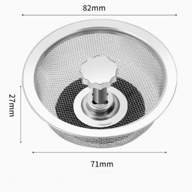 1PCS Kitchen Sink Filter Mesh Sewer Strainers Stainless Steel Bathroom Floor Drains Catcher Waste Drain Hole Filter Screen Peaceful Pleasures Health and Wellness