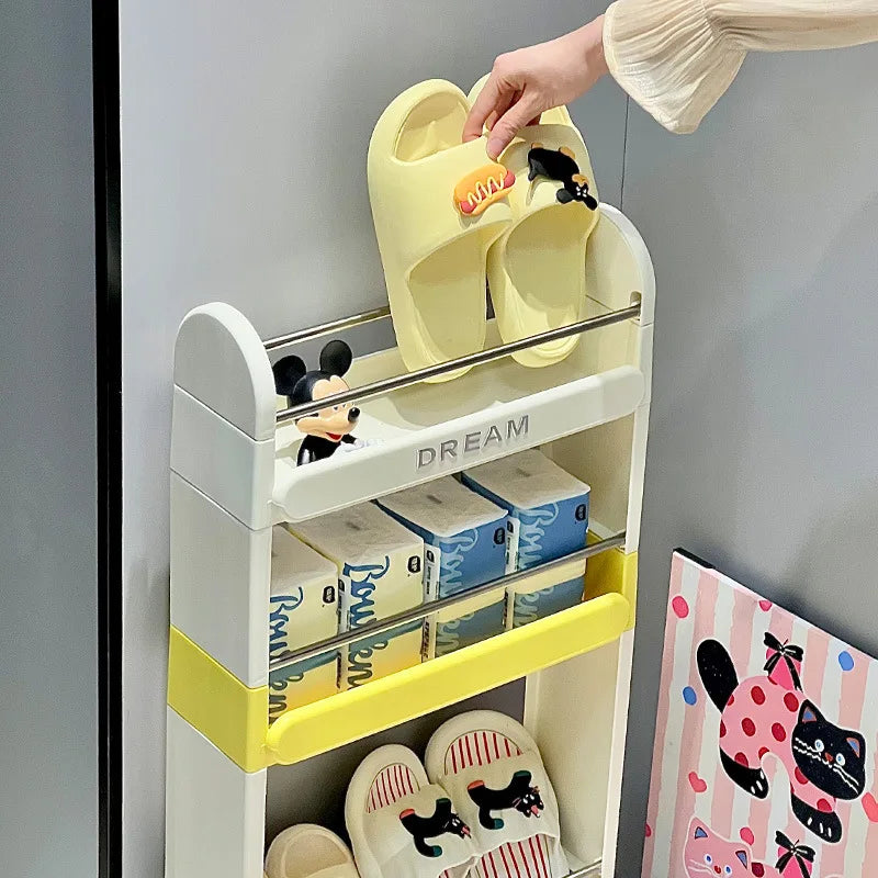 Multi-Tier Bathroom Floor Shelf Adjustable 5-Layer Shower Organizer with Wheels Space-Saving Storage Rack for Kitchen Essentials Peaceful Pleasures Health and Wellness