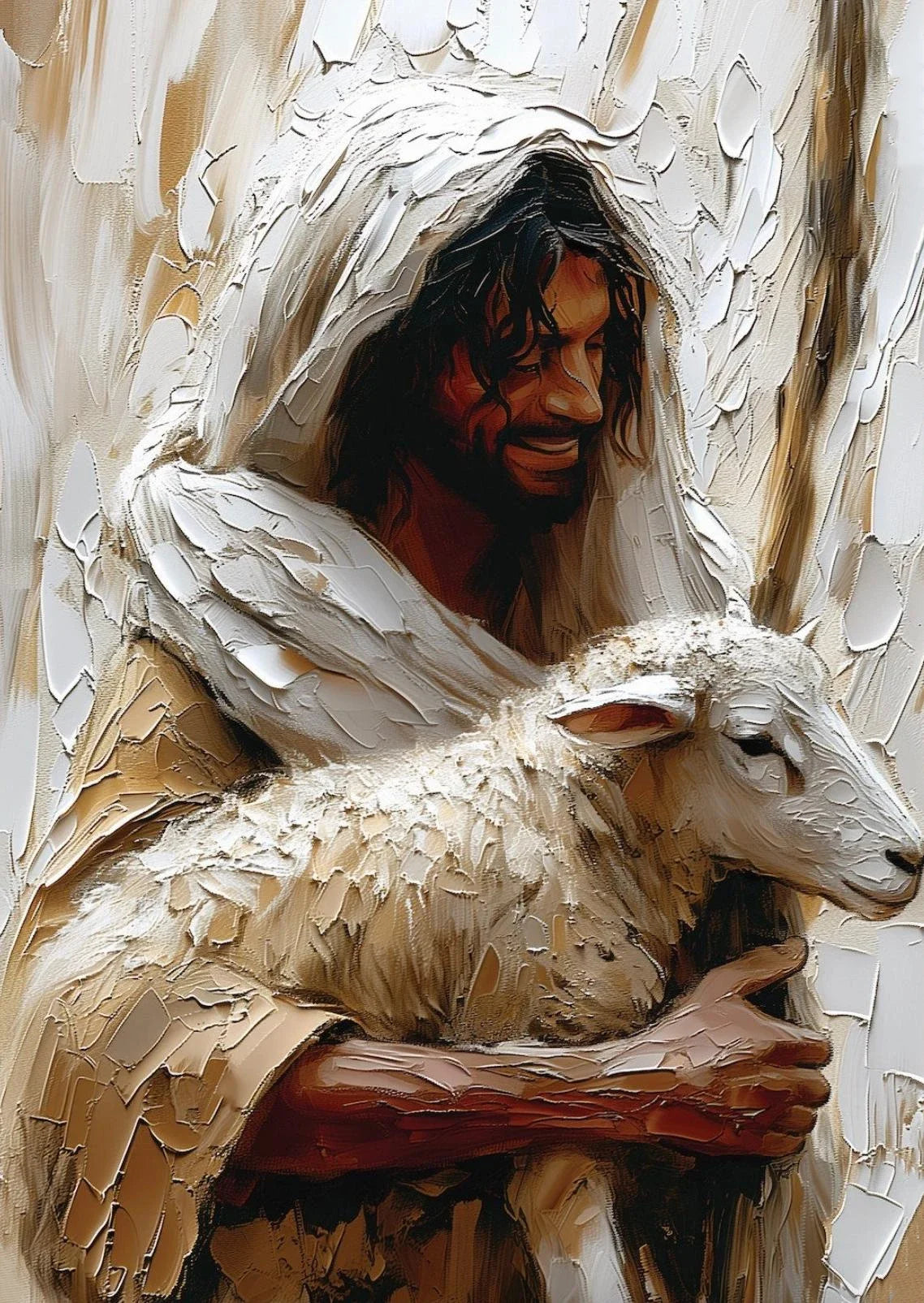 Jesus Christ Divine Hand Retro Canvas Wall Art | Religious Décor
