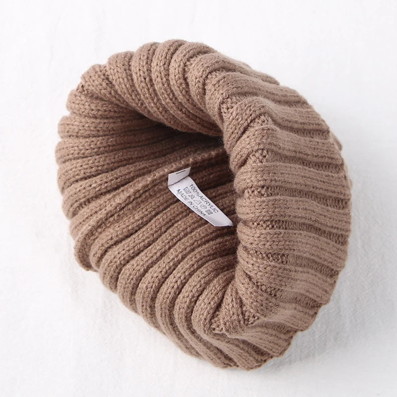 Baby Winter Knit Beanie Hat | Letter Embroidery Toddler Cap